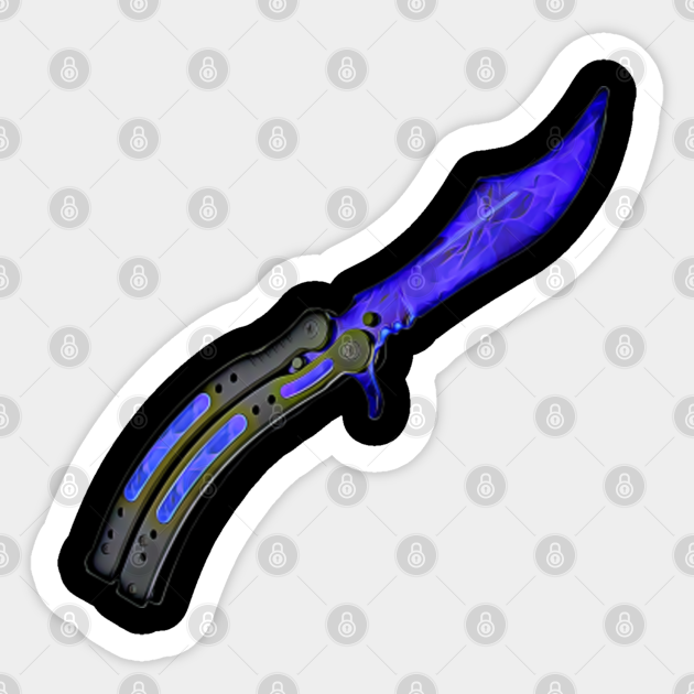 Butterfly doppler saphire drawing a csgo knife skin Butterfly Doppler